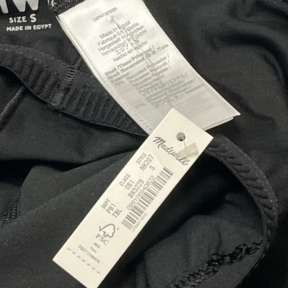 Madwell MWL Flex 2.0 Fitness Dress Black Size S Athletic Built In Shorts Stretch